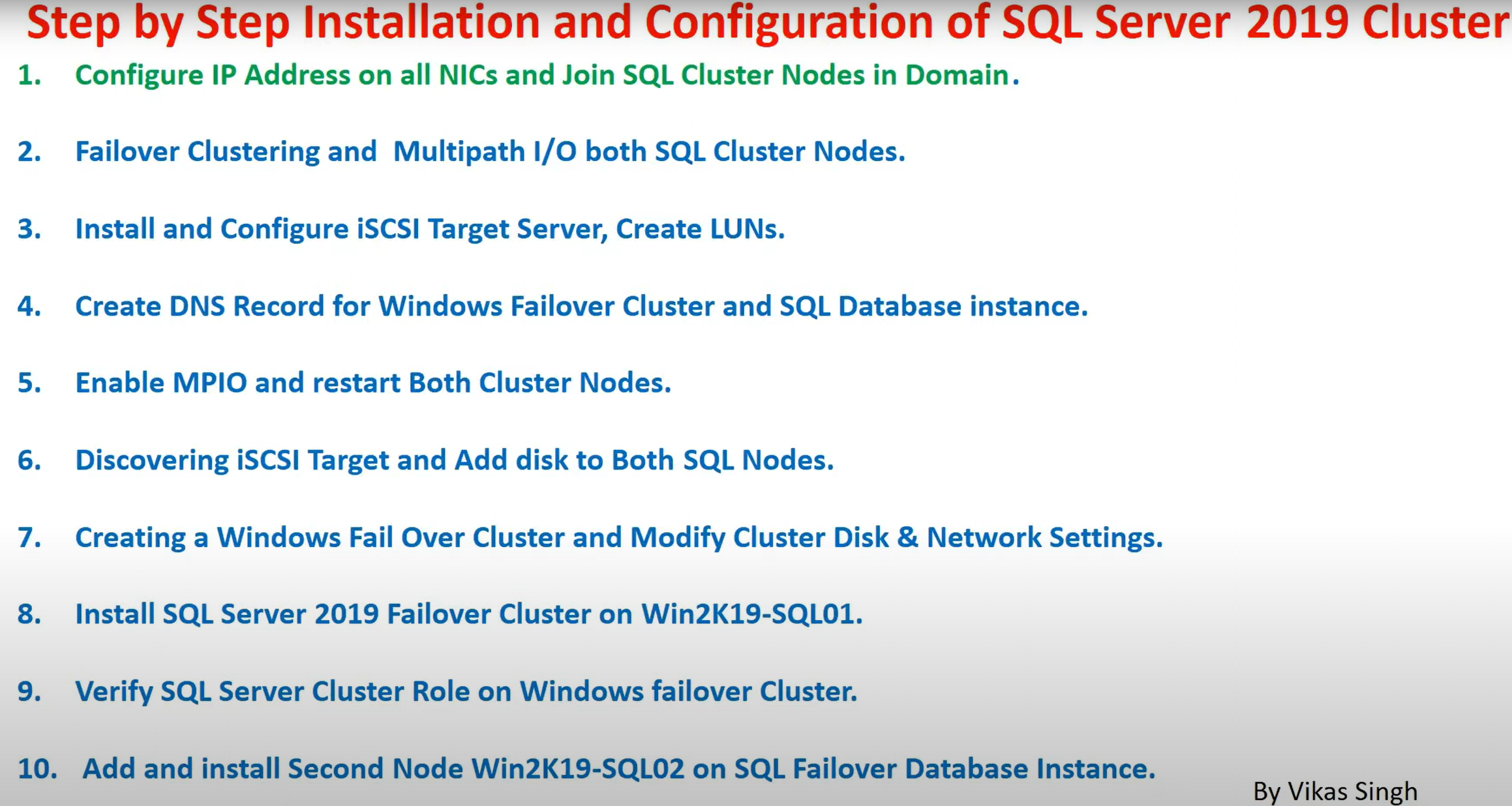 Failover clustering features in Server Manager