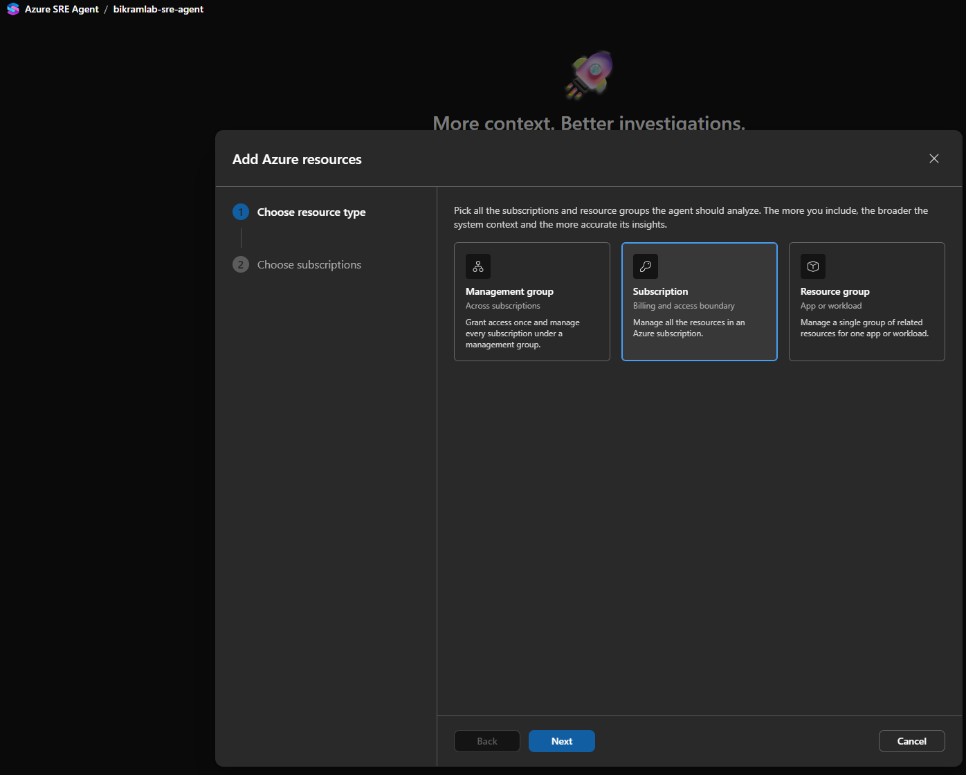 Choosing between management group, subscription, and resource group scope